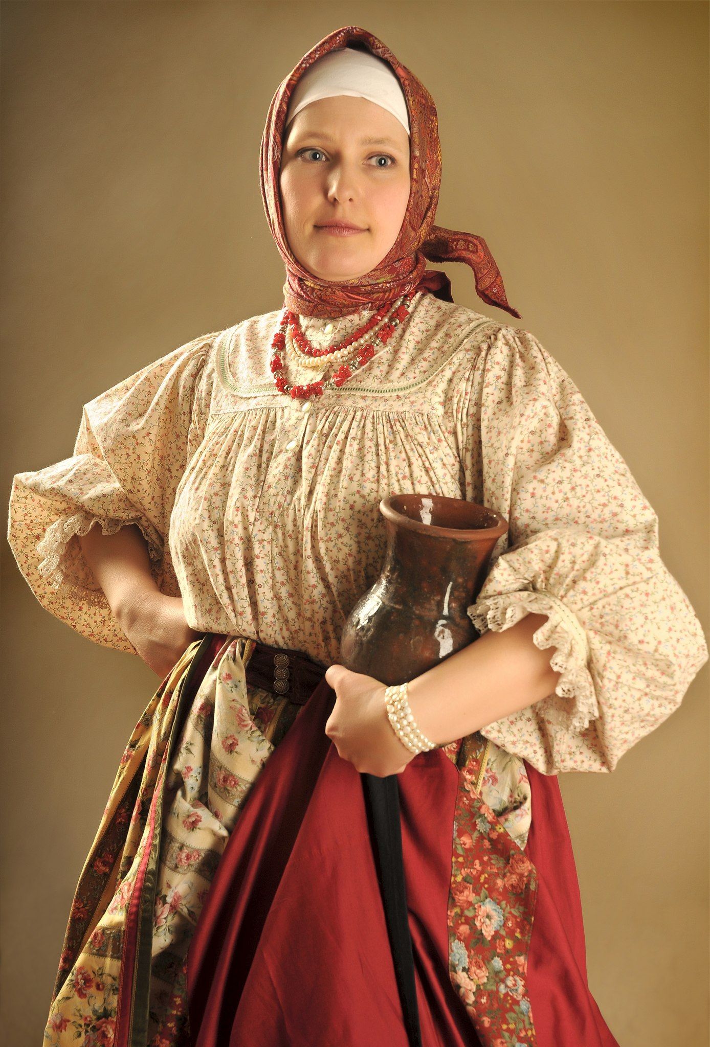 Girls in Slavic costumes in Niigata